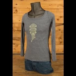 Taylor TaylorWare | Longsleeve T-Shirt - Peghead - Grey - Small