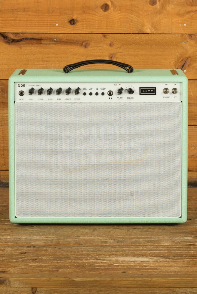 Revv Amplifiers | D25 25/5-Watt 6V6 1x12" Valve Combo Seafoam Green