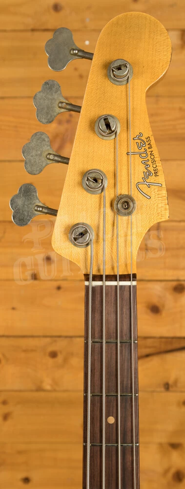 Fender Custom Shop LTD 63 Precision Bass Heavy Relic Faded Aged 3-Tone Sunburst - Image 7