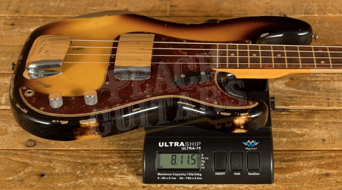 Fender Custom Shop LTD 63 Precision Bass Heavy Relic Faded Aged 3-Tone Sunburst - Image 9