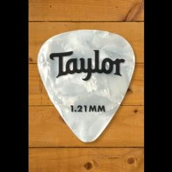 Taylor TaylorWare | Celluloid 351 Guitar Picks - White Pearl - 1.21mm - 72 Pack