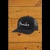 Fender Accessories | Silver Thread Logo Snapback Trucker Hat - Black - One Size Fits Most