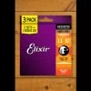 Elixir Acoustic Guitar Strings | 3 For 2 - Phosphor Bronze - Nanoweb Coating - 11-52 - Custom Light