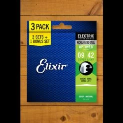Elixir Electric Guitar Strings | 3 For 2 - Nickel Plated Steel - Optiweb Coating - 09-42 - Super Light