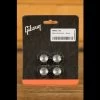 Gibson Top Hat Knobs - Black W/Silver Insert (Pack Of 4)