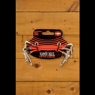 Ernie Ball Accessories | Flat Ribbon Patch Cable - Red 3" 3-Pack