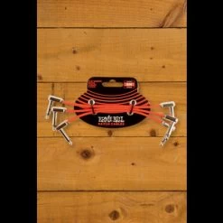 Ernie Ball Accessories | Flat Ribbon Patch Cable - Red 6" 3-Pack