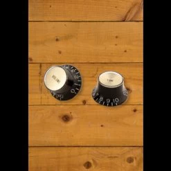 Gibson Top Hat Knobs - Black W/Gold Insert (Pack Of 4)